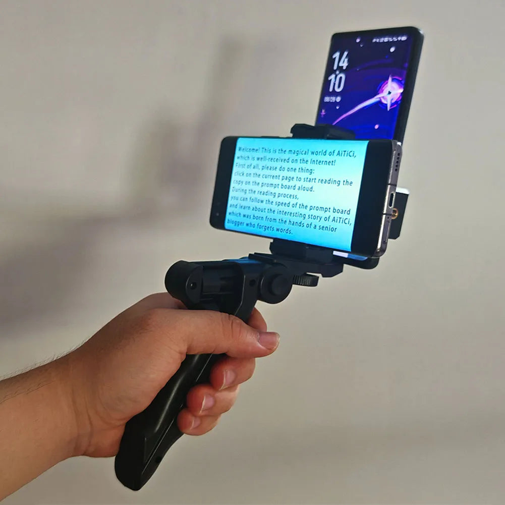 Trépied Vlogging 2-en-1 – Support Smartphone & Poignée Ergonomique