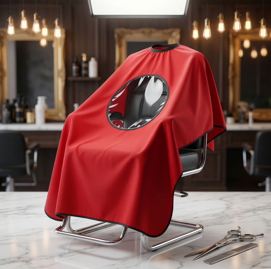 Cape de Coiffure Professionnelle avec Fenêtre Transparente