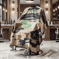 Cape de Coupe Barbier - Motif Camouflage "Old School"