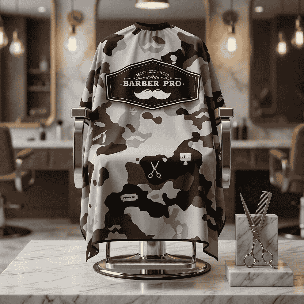 Cape de Coupe Barbier - Motif Camouflage "Old School"