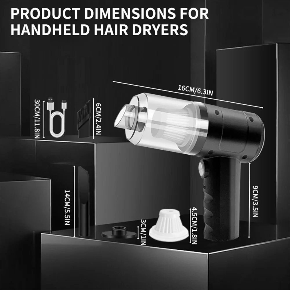 Mini Aspirateur 2-en-1 – Nettoyeur & Pompe à Vide Portable