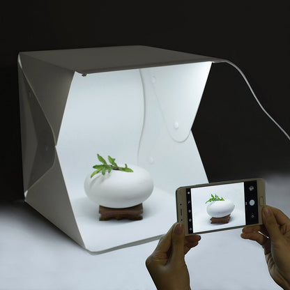 Studio Photo Portable – Boîte à Lumière LED (25x25cm)